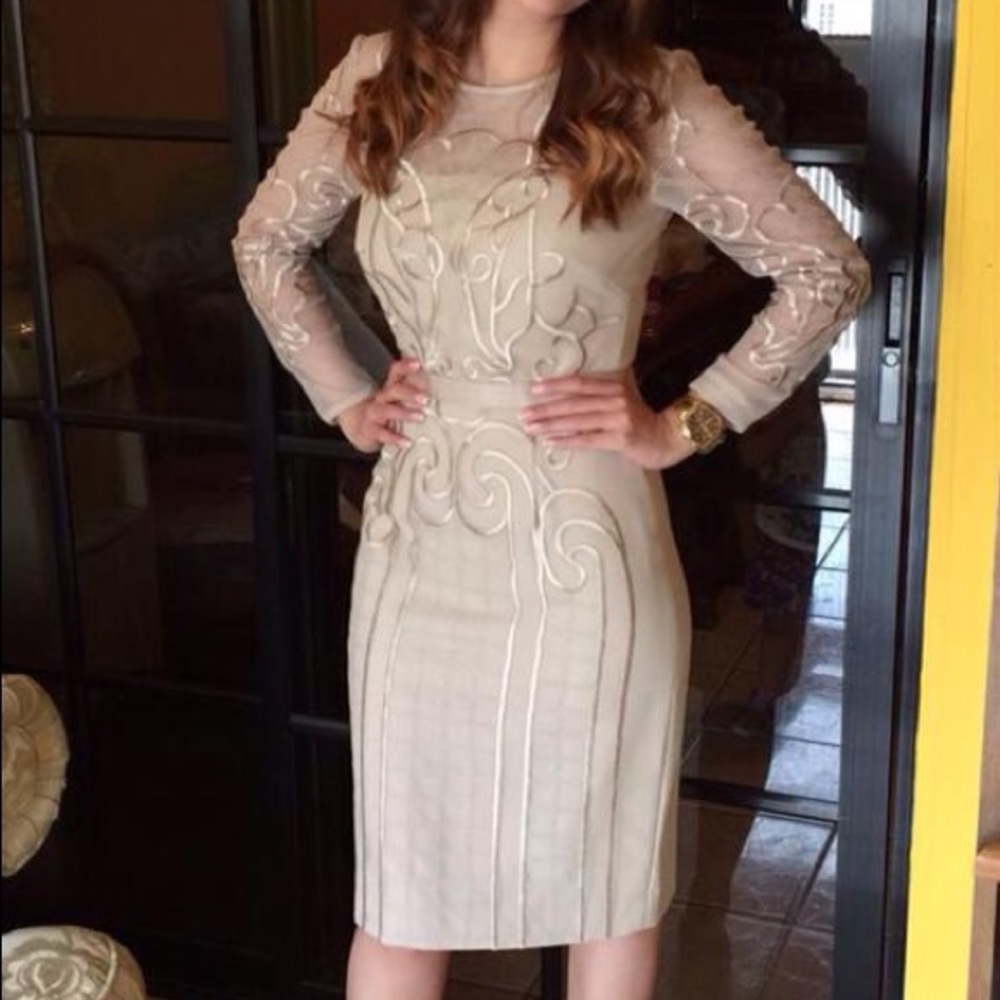 Formal Dress / wedding DRESS / nude /